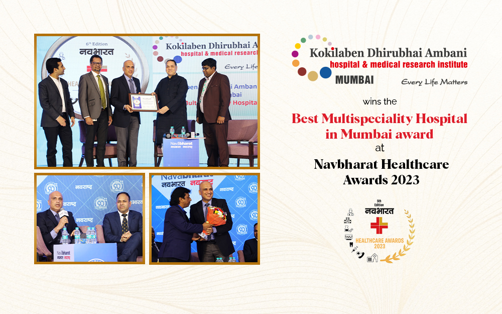 Best Multispeciality Hospital in Mumbai award at Navbharat Healthcare Awards 2023