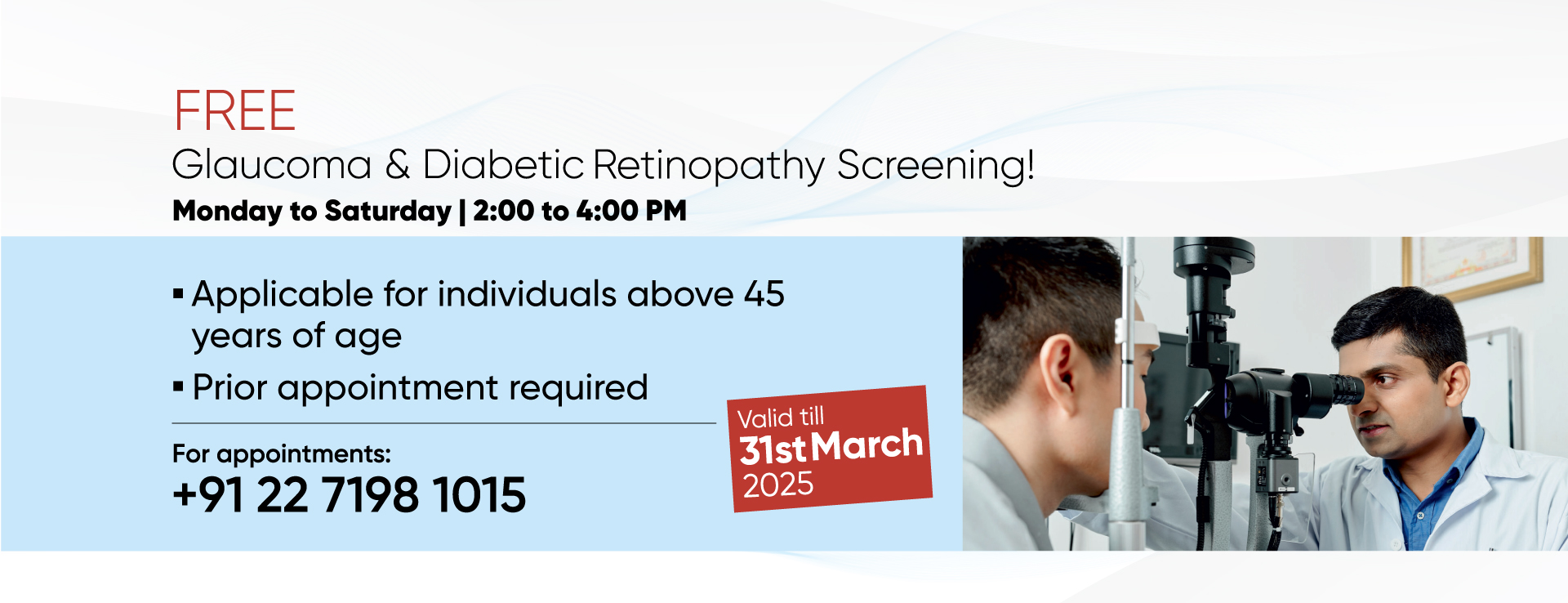 Glaucoma & Diabetic Retinopathy Screening – Free Eye Checkup in Navi Mumbai