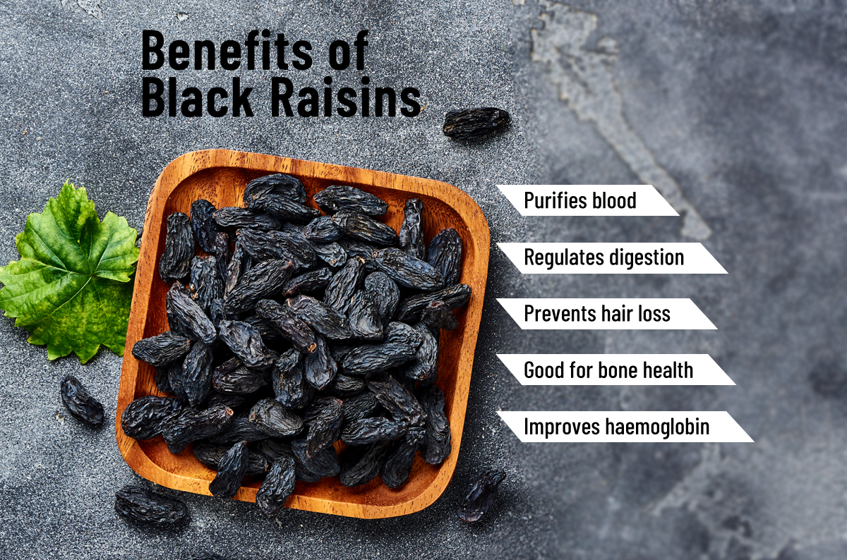 Benefits of black raisins