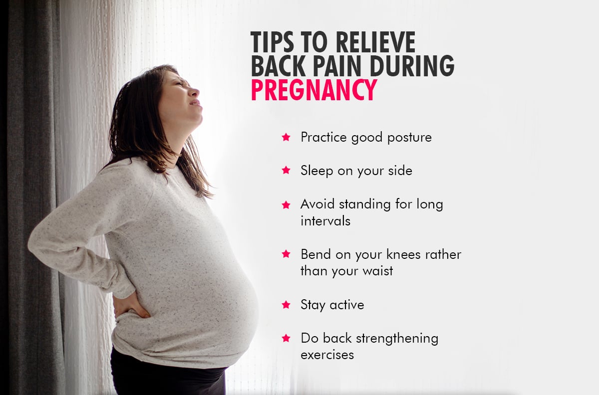 Tips to relieve back pain during pregnancy