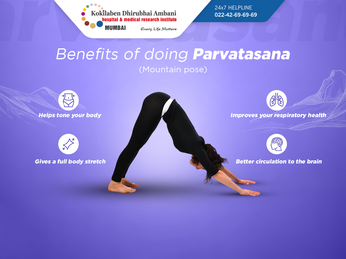 Parvatasana (Mountain Pose) – Daily Yoga Routine with Human Interaction  (Online and Offline)