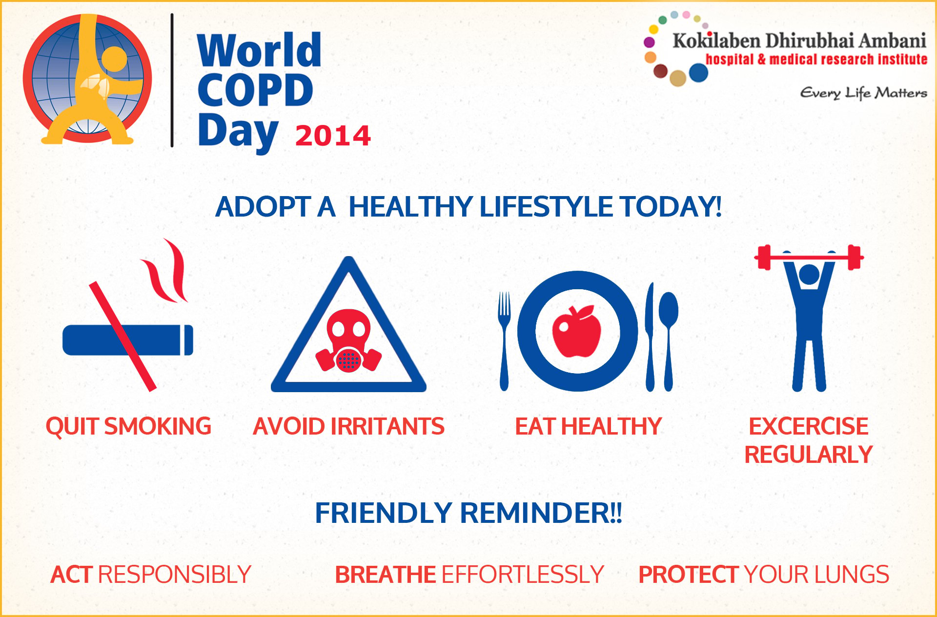 World COPD Day (Healthy Lifestyle) - Health Tips from Kokilaben Hospital